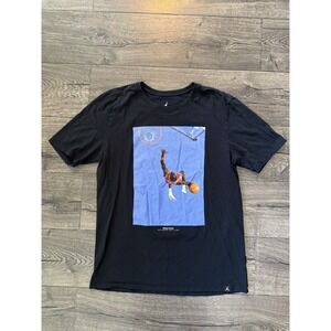 MICHAEL JORDAN Shirt Mens Large Black CHICAGO BULLS Engineering for Flight Nike‎